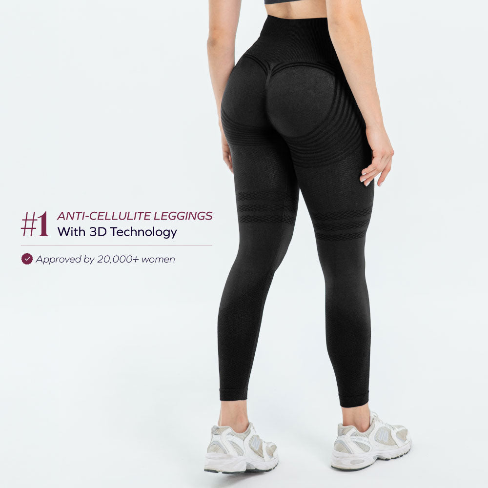 Leggings Anti-cellulite Donna Push Up | Vita Alta Modellanti Con Controllo Pancia | Pantaloni Sportivi Opachi