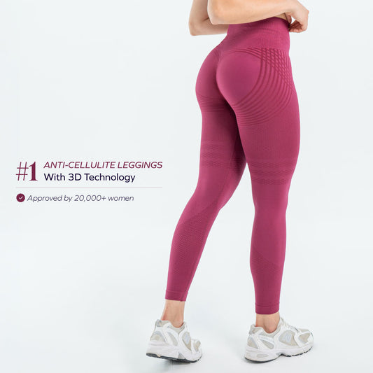 3D Legging | Wine Red