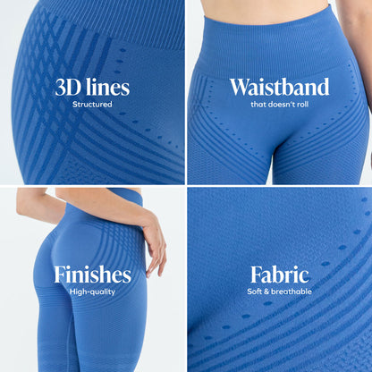 3D Legging | Sky Blue