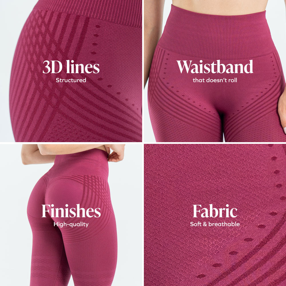 3D Legging | Wine Red