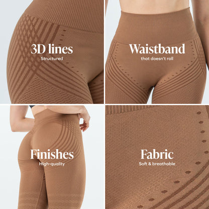 3D Legging | Chocolate Brown