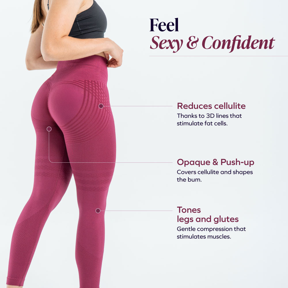 3D Legging | Wine Red